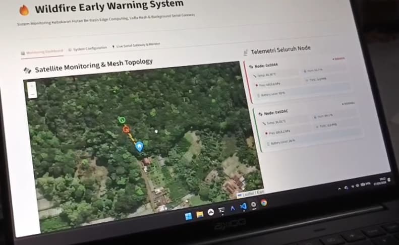 Mesh LoRa Based Wildfire Detection System
